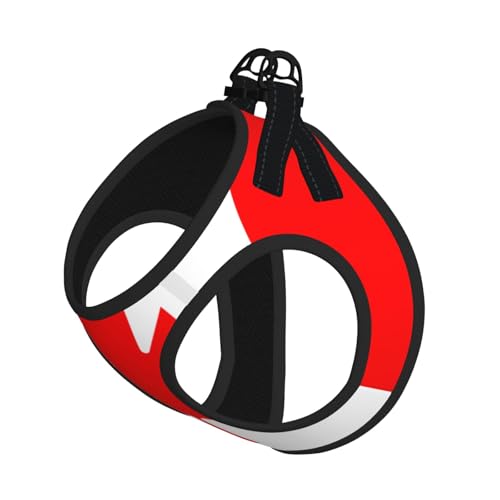 Hundegeschirr und Leine mit kanadischer Flagge, atmungsaktiv, verstellbar, ausbruchsichere Weste für Hunde, Katzen von Longzehao