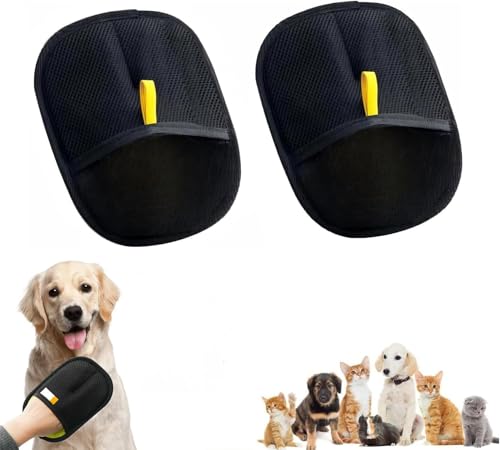 Lonnalee Fellpflege-Handschuhe für Hunde, wiederverwendbar, doppelseitig, elektrostatischer Tierhaarentferner für Möbel, Couch, Autositze, 2 Stück Lonnalee Fellpflege-Handschuhe für Hunde, wiederverwendbar, doppelseitig, elektrostatischer Tierhaarentferner für Möbel, Couch, Autositze, 2 Stück von Lonnalee