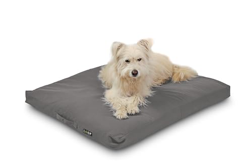 Loop graues orthopädisches Hundekissen für mittelgroße bis große Hunde, rechteckiges Hundebett, wasserfester Boden und Antirutsch-Noppen, nachhaltig aus Upcycling-Kreislauf 'HUNDELOUNGE' Loop graues orthopädisches Hundekissen für mittelgroße bis große Hunde, rechteckiges Hundebett, wasserfester Boden und Antirutsch-Noppen, nachhaltig aus Upcycling-Kreislauf 'HUNDELOUNGE' von Loop