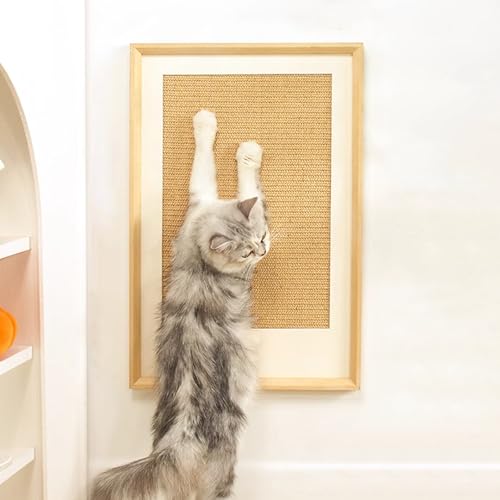 Katzenkratzbrett, L-Form, 40 cm, Katzenkratzer für Indoor-Katzen, Sisal-Kratzmatte, Wandmontage, Kletterwand, Katzenkratzabschreckung für Möbel, große Größe (ohne Boden) von LoopTime
