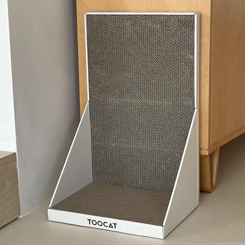 LoopTime L-förmiges Katzenkratzbrett, 50 cm, großer Kratzbaum für Hauskatzen, Möbelschutz, Karton, vertikaler Kratzschutz, Katzenkratzbaum, Weiß LoopTime L-förmiges Katzenkratzbrett, 50 cm, großer Kratzbaum für Hauskatzen, Möbelschutz, Karton, vertikaler Kratzschutz, Katzenkratzbaum, Weiß von LoopTime