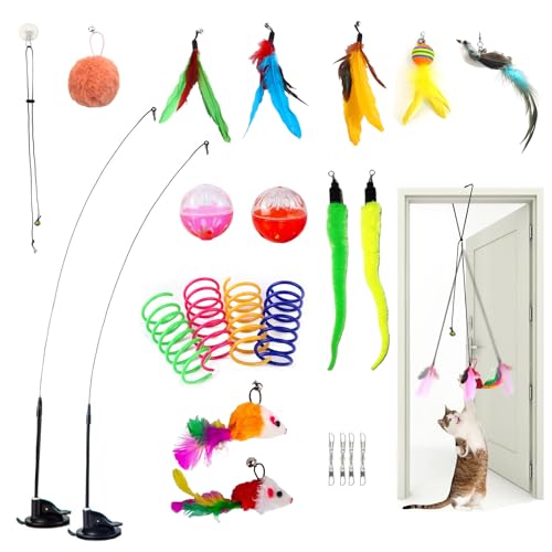 Lopnord Katzenspielzeug, Selbstbeschäftigung Cat Toys, Interaktives Katzenspielzeug mit Saugnapf, einschließlich Mausspielzeug und Katzenfederspielzeug Lopnord Katzenspielzeug, Selbstbeschäftigung Cat Toys, Interaktives Katzenspielzeug mit Saugnapf, einschließlich Mausspielzeug und Katzenfederspielzeug von Lopnord