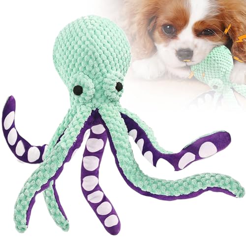 32 CM Whisker Spot Octopus Hundespielzeug, 2025 Neu Oktopus Hundespielzeug, Haustierplüschspielzeug für Hund, Interaktives Plüsch Hundespielzeu, Langlebiges Quietscher Plüsch Hundespielzeu (Grün) von Lopreg