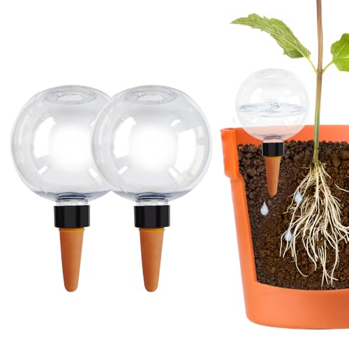 Lopreg Bewässerungskugeln,Der Automatische Gießer Kugel 500 ml Bewässerungskugeln groß, Pflanzenbewässerung Indoor Plant Watering Globes Automatische PVC Bewässerungskugeln (2PCS) von Lopreg