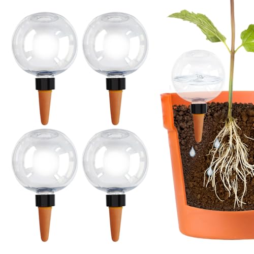 Lopreg Bewässerungskugeln,Der Automatische Gießer Kugel 500 ml Bewässerungskugeln groß, Pflanzenbewässerung Indoor Plant Watering Globes Automatische PVC Bewässerungskugeln (4PCS) von Lopreg
