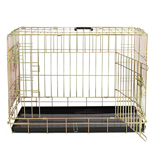 Deluxe Hundebox in Gold (XLarge 106,7 cm, Gold) von Lords & Labradors