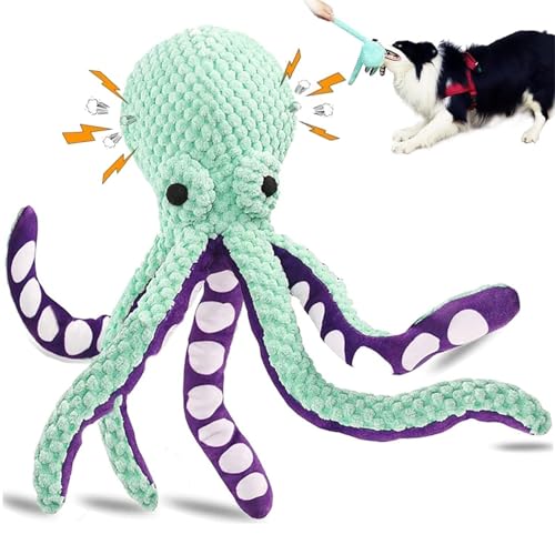 LosFong Langlebiges Oktopus-Plüsch-Kauspielzeug für Hunde – großes quietschendes Hundespielzeug mit weichem Stoff, langlebiges interaktives Trainingsbelohnungsgeschenk für kleine, mittelgroße und LosFong Langlebiges Oktopus-Plüsch-Kauspielzeug für Hunde – großes quietschendes Hundespielzeug mit weichem Stoff, langlebiges interaktives Trainingsbelohnungsgeschenk für kleine, mittelgroße und von LosFong