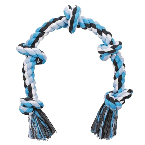LosFong Unzerstörbares Hundespielzeug für aggressive Kauer - Robustes Seil-Kauspielzeug mit 5 Knoten, 90 cm, perfekt für große und mittelgroße Hunde, hilft Zähne zu reinigen und ideal zum Tauziehen LosFong Unzerstörbares Hundespielzeug für aggressive Kauer - Robustes Seil-Kauspielzeug mit 5 Knoten, 90 cm, perfekt für große und mittelgroße Hunde, hilft Zähne zu reinigen und ideal zum Tauziehen von LosFong
