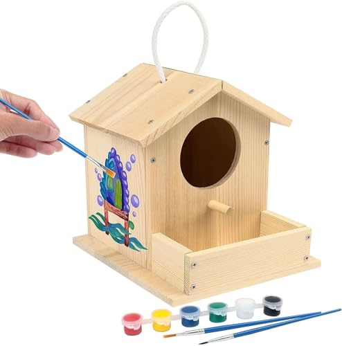 LotFancy Vogelhaus Bausatz für Kinder, Vogelhaus zum bemalen, Holz Bastelset, DIY Basteln Set für Kindergeburtstag, Ostern Geschenke für Mädchen Jungen Kleinkinder LotFancy Vogelhaus Bausatz für Kinder, Vogelhaus zum bemalen, Holz Bastelset, DIY Basteln Set für Kindergeburtstag, Ostern Geschenke für Mädchen Jungen Kleinkinder von LotFancy