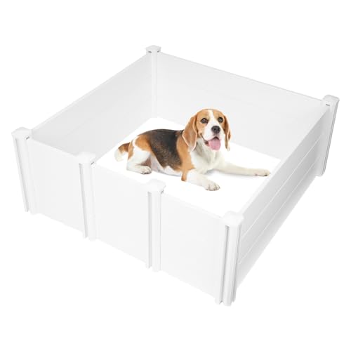 Welpenkiste für große Hunderassen, PVC-Welpenlaufstall, wasserdicht und rostfrei, Welpen-Welpen-Welpen-Zubehör, 121,9 x 121,9 x 45,7 cm Welpenkiste für große Hunderassen, PVC-Welpenlaufstall, wasserdicht und rostfrei, Welpen-Welpen-Welpen-Zubehör, 121,9 x 121,9 x 45,7 cm von LotFun