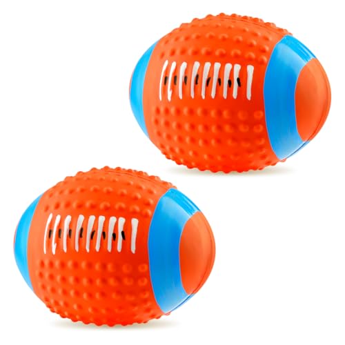 Lotsdonxia Quietschender Hundeball aus Latex, interaktives Kauspielzeug für Welpen und kleine Hunde, weicher Gummi-Fußball zum Apportieren und Spielen, Orange, 2 Stück Lotsdonxia Quietschender Hundeball aus Latex, interaktives Kauspielzeug für Welpen und kleine Hunde, weicher Gummi-Fußball zum Apportieren und Spielen, Orange, 2 Stück von Lotsdonxia