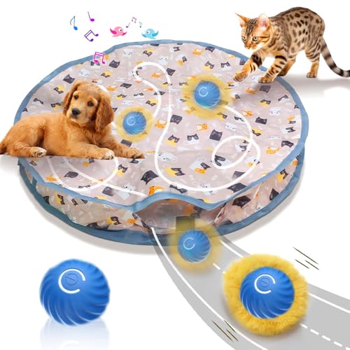 Lotvic Interaktives Katzenspielzeug, Elektrisch, Automatisches Katzenspielzeug, Ball, Schnelles Rollen, 360 Degree, USB-Aufladbares Kätzchen Spielzeug Lotvic Interaktives Katzenspielzeug, Elektrisch, Automatisches Katzenspielzeug, Ball, Schnelles Rollen, 360 Degree, USB-Aufladbares Kätzchen Spielzeug von Lotvic