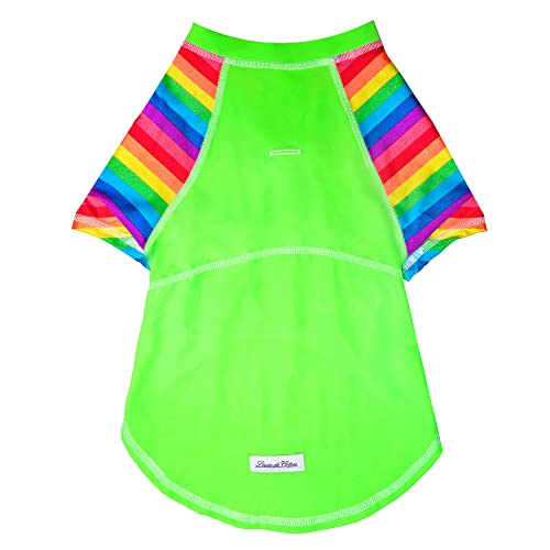 Louie de Coton® Kühlendes Sonnenschutzshirt für Hunde, hergestellt in den USA, UV-Schutz, leicht, atmungsaktiv, LSF, maximaler Schutz vor Sonnenbrand, Loch für die Leine, maschinenwaschbar, Größe: M von Louie de Coton
