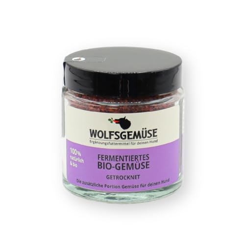 Wolfsgemüse - getrocknetes, fermentiertes Bio-Gemüse für Hunde - getreidefrei und ohne künstliche Zusätze - 100% natürlich - ausgewogene Rohfütterung - Barf - Ergänzungsfuttermittel (60 g (1er Pack)) von Louie's grünepflaume