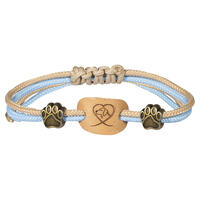 Trendfährte Paracord Armband [Himmelblau/Beige] von Loulourella