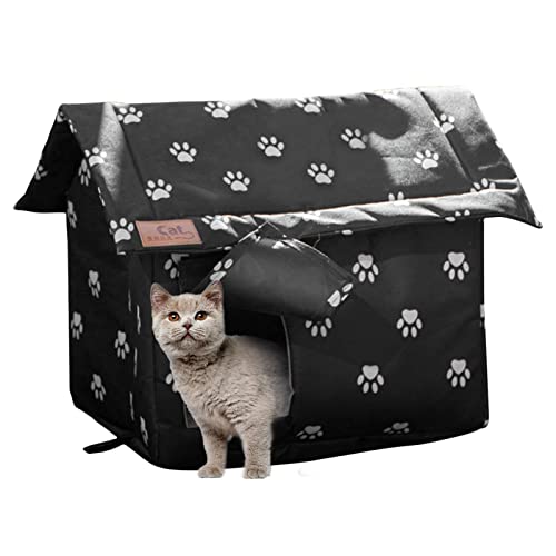 Katzenhaus für Katzen im Freien, wetterfester Unterschlupf, Winter Katzenschutz, wasserdicht und Katzenbett, Haustierhaus für Katzen und kleine Hunde lauschig Katzenhaus für Katzen im Freien, wetterfester Unterschlupf, Winter Katzenschutz, wasserdicht und Katzenbett, Haustierhaus für Katzen und kleine Hunde lauschig von Loupsiy