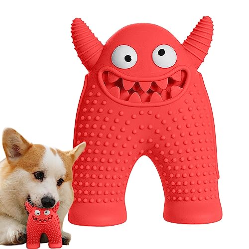 Loupsiy Quietschendes Hundespielzeug, Tierform, robustes Kauspielzeug für Hunde, unzerstörbares interaktives Hundespielzeug, Silikon-Welpen-Kauspielzeug für Training und Reinigung der Zähne von Loupsiy