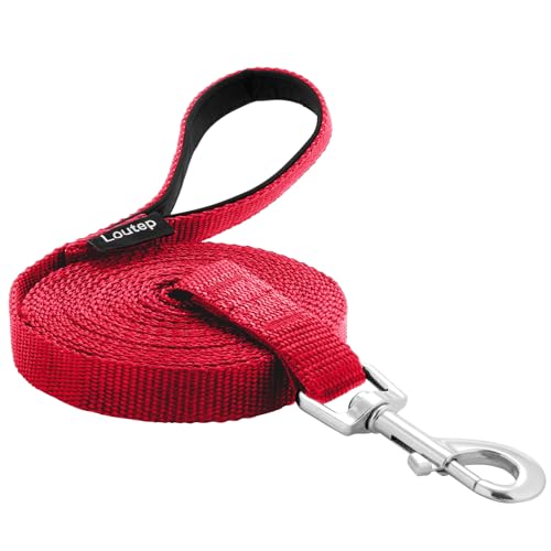 Loutep Hundetrainingsleine, 4,5 m, 6,1 m, 9 m, 15,2 m, 30,5 m, extra lange Leine für Hunde, mit gepolstertem Griff, für kleine, mittelgroße und große Welpenrassen, Outdoor-Gehorsam, von Loutep
