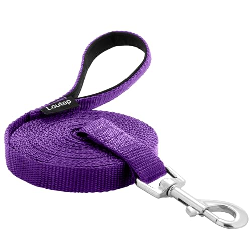 Loutep Hundetrainingsleine, 4,5 m, 6,1 m, 9 m, 15,2 m, 30,5 m, extra lange Leine für Hunde, mit gepolstertem Griff, für kleine, mittelgroße und große Welpenrassen, Outdoor-Gehorsam, von Loutep