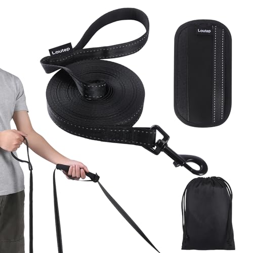 Loutep Trainingsleine für Hunde mit Kontrollgriff, 3 m, 5 m, 10 m, 15 m, 20 m, 25 m, 30 m, starkes Nylonseil, extra lange Leine, Hundeleine für große, mittelgroße und kleine Welpen, Rückruf, Haustier, Loutep Trainingsleine für Hunde mit Kontrollgriff, 3 m, 5 m, 10 m, 15 m, 20 m, 25 m, 30 m, starkes Nylonseil, extra lange Leine, Hundeleine für große, mittelgroße und kleine Welpen, Rückruf, Haustier, von Loutep