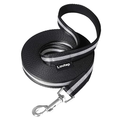 Loutep Trainingsleine für Hunde, 3 m, 5 m, 10 m, 15 m, 20 m, 25 m, 30 m, starkes Nylonseil, extra lange Leine, Hundeleine mit gepolstertem Griff für große, mittelgroße und kleine Welpen, Rückruf, Loutep Trainingsleine für Hunde, 3 m, 5 m, 10 m, 15 m, 20 m, 25 m, 30 m, starkes Nylonseil, extra lange Leine, Hundeleine mit gepolstertem Griff für große, mittelgroße und kleine Welpen, Rückruf, von Loutep