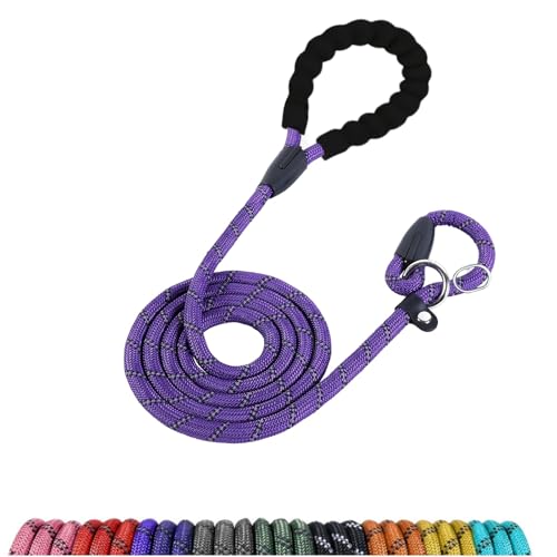 Loutep Retrieverleine für Hunde, 1,8 m lang, Seil mit weich gepolstertem Griff, reflektierende Nähte, kein Halsband oder Geschirr erforderlich, Anti-Würge-Leine, ideal für kleine Welpen, große und Loutep Retrieverleine für Hunde, 1,8 m lang, Seil mit weich gepolstertem Griff, reflektierende Nähte, kein Halsband oder Geschirr erforderlich, Anti-Würge-Leine, ideal für kleine Welpen, große und von Loutep