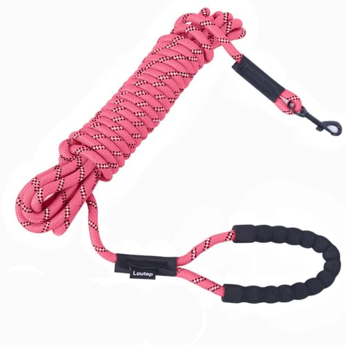 Loutep Trainingsleine für Hunde, 3 m, 5 m, 10 m, 15 m, 20 m, 25 m, 30 m, langes Seil, Schleppleine für Welpen, kleine, mittelgroße und große Hunde Loutep Trainingsleine für Hunde, 3 m, 5 m, 10 m, 15 m, 20 m, 25 m, 30 m, langes Seil, Schleppleine für Welpen, kleine, mittelgroße und große Hunde von Loutep