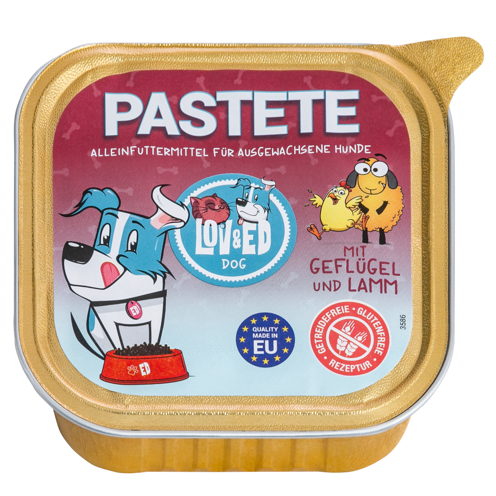Lov & Ed Pastete 12 x 150 g - mit Geflügel & Lamm Lov & Ed Pastete 12 x 150 g - mit Geflügel & Lamm von Lov&Ed