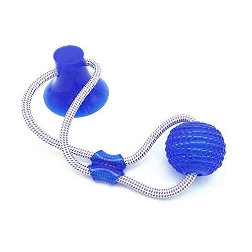 Love Dream Saugnapf Hundespielzeug, Multifunktions Pet Molar Bite Toy, Durable Pet Chew Bite Rope Toy, Dog Rubber Ball Toy with Suction Cup for Dental Care Teeth Cleaning Separation Anxiety (Blue) von Love Dream