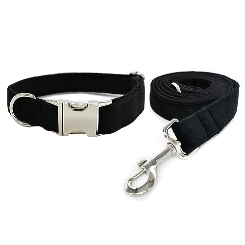 Samt-Hundehalsband und Leine, weiches und bequemes Hundehalsband und Leine, robuste Metallschnalle, verstellbare Halsbänder für kleine, mittelgroße und große Hunde, Training und Spazierengehen Samt-Hundehalsband und Leine, weiches und bequemes Hundehalsband und Leine, robuste Metallschnalle, verstellbare Halsbänder für kleine, mittelgroße und große Hunde, Training und Spazierengehen von Love Dream