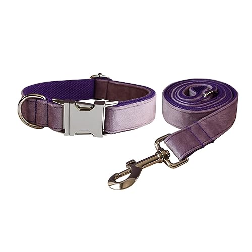 Samt-Hundehalsband und Leine, weiches und bequemes Hundehalsband und Leine, robuste Metallschnalle, verstellbare Halsbänder für kleine, mittelgroße und große Hunde, Training und Spazierengehen Samt-Hundehalsband und Leine, weiches und bequemes Hundehalsband und Leine, robuste Metallschnalle, verstellbare Halsbänder für kleine, mittelgroße und große Hunde, Training und Spazierengehen von Love Dream