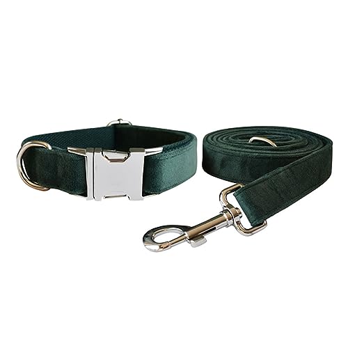 Samt-Hundehalsband und Leine, weiches und bequemes Hundehalsband und Leine, robuste Metallschnalle, verstellbare Halsbänder für kleine, mittelgroße und große Hunde, Training und Spazierengehen Samt-Hundehalsband und Leine, weiches und bequemes Hundehalsband und Leine, robuste Metallschnalle, verstellbare Halsbänder für kleine, mittelgroße und große Hunde, Training und Spazierengehen von Love Dream