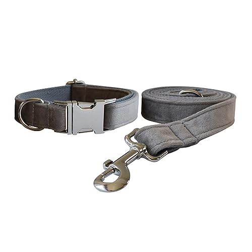Samt-Hundehalsband und Leine, weiches und bequemes Hundehalsband und Leine, robuste Metallschnalle, verstellbare Halsbänder für kleine, mittelgroße und große Hunde, Training und Spazierengehen Samt-Hundehalsband und Leine, weiches und bequemes Hundehalsband und Leine, robuste Metallschnalle, verstellbare Halsbänder für kleine, mittelgroße und große Hunde, Training und Spazierengehen von Love Dream