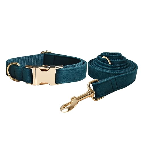 Samt-Hundehalsband und Leine, weiches und bequemes Hundehalsband und Leine, robuste Metallschnalle, verstellbare Halsbänder für kleine, mittelgroße und große Hunde, Training und Spazierengehen Samt-Hundehalsband und Leine, weiches und bequemes Hundehalsband und Leine, robuste Metallschnalle, verstellbare Halsbänder für kleine, mittelgroße und große Hunde, Training und Spazierengehen von Love Dream