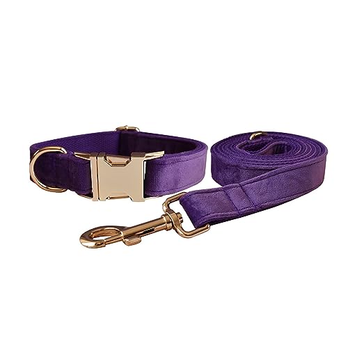 Samt-Hundehalsband und Leine, weiches und bequemes Hundehalsband und Leine, robuste Metallschnalle, verstellbare Halsbänder für kleine, mittelgroße und große Hunde, Training und Spazierengehen Samt-Hundehalsband und Leine, weiches und bequemes Hundehalsband und Leine, robuste Metallschnalle, verstellbare Halsbänder für kleine, mittelgroße und große Hunde, Training und Spazierengehen von Love Dream