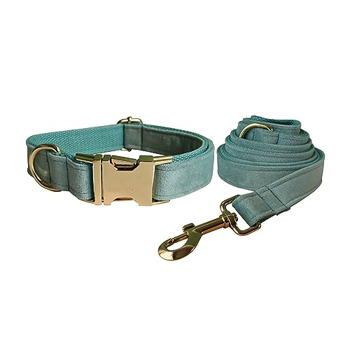 Samt-Hundehalsband und Leine, weiches und bequemes Hundehalsband und Leine, robuste Metallschnalle, verstellbare Halsbänder für kleine, mittelgroße und große Hunde, Training und Spaziergänge (Größe S Samt-Hundehalsband und Leine, weiches und bequemes Hundehalsband und Leine, robuste Metallschnalle, verstellbare Halsbänder für kleine, mittelgroße und große Hunde, Training und Spaziergänge (Größe S von Love Dream