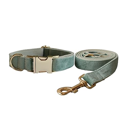 Samt-Hundehalsband und Leine, weiches und bequemes Hundehalsband und Leine, robuste Metallschnalle, verstellbare Halsbänder für kleine, mittelgroße und große Hunde, Training und Spaziergänge Samt-Hundehalsband und Leine, weiches und bequemes Hundehalsband und Leine, robuste Metallschnalle, verstellbare Halsbänder für kleine, mittelgroße und große Hunde, Training und Spaziergänge von Love Dream