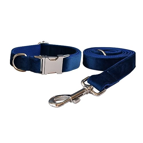 Samt-Hundehalsband und Leine, weiches und bequemes Hundehalsband und Leine, robuste Metallschnalle, verstellbare Halsbänder für kleine, mittelgroße und große Hunde, Training und Spaziergänge Samt-Hundehalsband und Leine, weiches und bequemes Hundehalsband und Leine, robuste Metallschnalle, verstellbare Halsbänder für kleine, mittelgroße und große Hunde, Training und Spaziergänge von Love Dream
