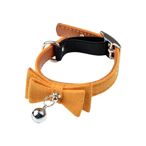 Love Story, Anti-Würgehalsband mit Schleife und Glöckchen, Polyester, 20 > 27 cm, senffarben Love Story, Anti-Würgehalsband mit Schleife und Glöckchen, Polyester, 20 > 27 cm, senffarben von LOVE STORY