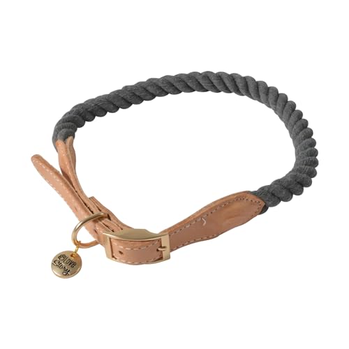 Love Story, Halsband aus Baumwolle und Leder, verstellbar, Größe L, 62 > 70 x 2,5 cm, City Anthrazit Love Story, Halsband aus Baumwolle und Leder, verstellbar, Größe L, 62 > 70 x 2,5 cm, City Anthrazit von Love Story
