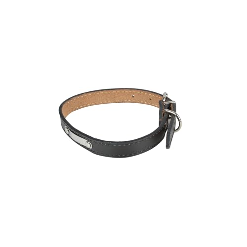 Love Story, Lederhalsband mit Metallplatte, Größe L, 50 x 1,8 cm, Schwarz Love Story, Lederhalsband mit Metallplatte, Größe L, 50 x 1,8 cm, Schwarz von Love Story