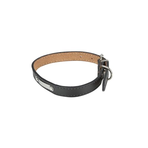 Love Story, Lederhalsband mit Metallplatte, Größe XL, 60 x 2 cm, Schwarz Love Story, Lederhalsband mit Metallplatte, Größe XL, 60 x 2 cm, Schwarz von Love Story