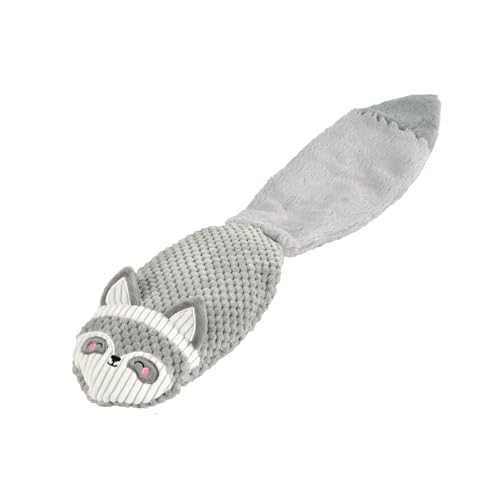 Love Story, Plüsch-Spielzeug, Waschbär, mit Geräuschen, Polyester, 10 x Höhe 55 cm, Grau von Love Story