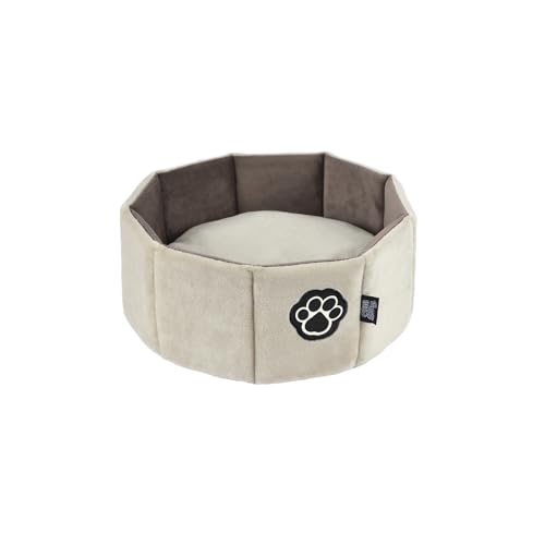 Love Story, Runder Korb aus Polyester, D38 x H16 cm, Patchy, Haselnuss/Beige Love Story, Runder Korb aus Polyester, D38 x H16 cm, Patchy, Haselnuss/Beige von Love Story