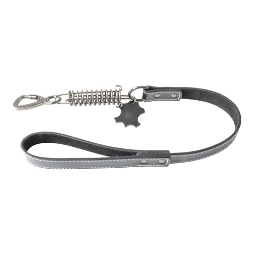 Love Story, Stoßdämpfende Hundeleine, Leder, 50 cm x 25 mm, Schwarz Love Story, Stoßdämpfende Hundeleine, Leder, 50 cm x 25 mm, Schwarz von Love Story