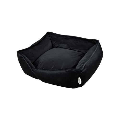 Love Story Korb, rechteckig, Velours, gerippt, Polyester, 65 x 60 x 21 cm, Schwarz von Love Story