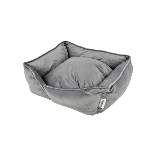 Love Story Rechteckiger Korb, Velours, gerippt, Polyester, 55 x 50 x 20 cm, Grau Love Story Rechteckiger Korb, Velours, gerippt, Polyester, 55 x 50 x 20 cm, Grau von Love Story