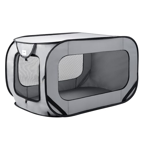 Love's cabin 121,9 cm tragbares großes Hundebett – Pop-Up-Hundehütte, Indoor-Outdoor-Kiste für Haustiere, tragbare Autositz-Zwinger, Katzenbett-Kollektion, Grau Love's cabin 121,9 cm tragbares großes Hundebett – Pop-Up-Hundehütte, Indoor-Outdoor-Kiste für Haustiere, tragbare Autositz-Zwinger, Katzenbett-Kollektion, Grau von Love's cabin