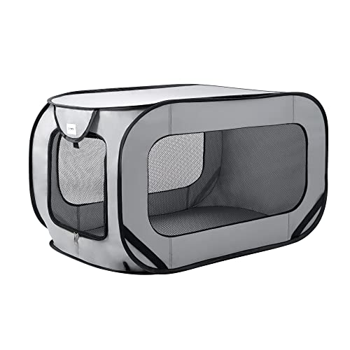 Love's cabin 36in Portable Large Dog Bed - Pop Up Dog Kennel, Indoor Outdoor Crate for Pets, Portable Car Seat Kennel, Cat Bed Collection, Grey Love's cabin 36in Portable Large Dog Bed - Pop Up Dog Kennel, Indoor Outdoor Crate for Pets, Portable Car Seat Kennel, Cat Bed Collection, Grey von Love's cabin