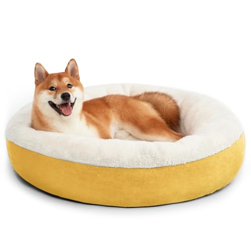 Love's cabin Donut Haustierbettmatte, 76,2 cm, gelb, für Hunde, weich, langlebig, rutschfest, wasserabweisend, waschbar Love's cabin Donut Haustierbettmatte, 76,2 cm, gelb, für Hunde, weich, langlebig, rutschfest, wasserabweisend, waschbar von Love's cabin